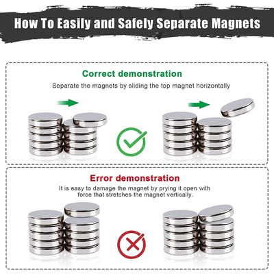 Ring Shape Rare Earth NdFeb Magnets 20 Year Custom Super Strong Disc N52 Neodymium Magnet