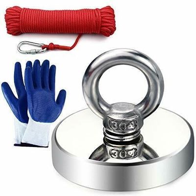 255lbs Pulling Force Round Neodymium Fishing Magnet for River Retrieving in Industries