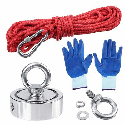 255lbs Pulling Force Round Neodymium Fishing Magnet for River Retrieving in Industries