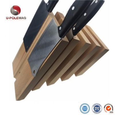 Customized Logo Sustainable Wood Kitchen Magnetic Knife Block Holder for Sustainable
