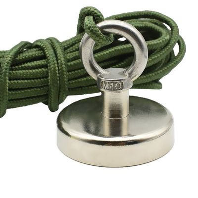 High Tolerance Neodymium Magnet POTN08-75 550 lbs Strong With Screw Hole for Fishing