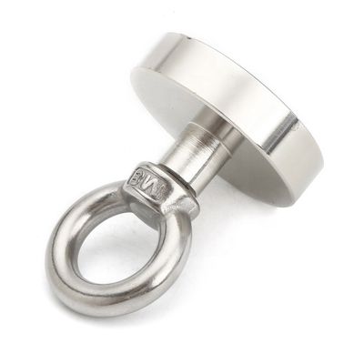 High Tolerance Neodymium Magnet POTN08-75 550 lbs Strong With Screw Hole for Fishing