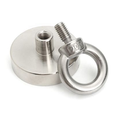 High Tolerance Neodymium Magnet POTN08-75 550 lbs Strong With Screw Hole for Fishing
