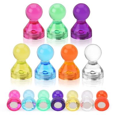 11mm Dia Pot Shape Magnetic Push Pins for Office Maps in Colorful Design