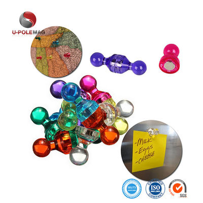 11mm Dia Pot Shape Magnetic Push Pins for Office Maps in Colorful Design