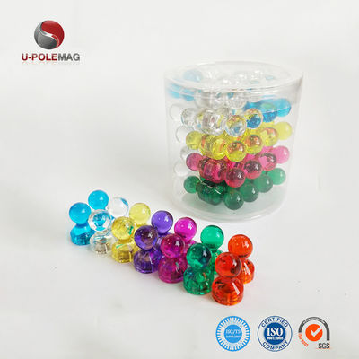 11mm Dia Pot Shape Magnetic Push Pins for Office Maps in Colorful Design