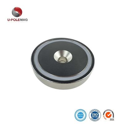Grade NdFeb Dia 75mm 230KG Pull Force Super Strong Neodymium Fishing Magnet with Eyeblot