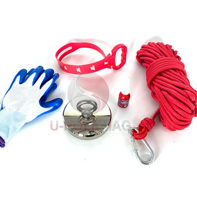 Dia 60mm 350lbs Force Neodymium Magnet Fishing Kit with D10mm x L10M Rope Size
