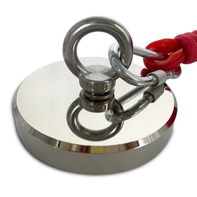 880 LBS Pull Force Neodymium Fishing Magnet Bundle M12 Screw Size ±0.1mm Tolerance