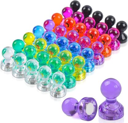 8 Assorted Colors Permanent Push Pin Magnets Strong Refrigerator Magnets for Office