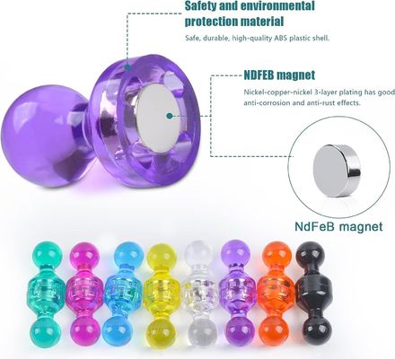 8 Assorted Colors Permanent Push Pin Magnets Strong Refrigerator Magnets for Office