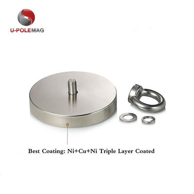 High Magnetic Force NdFeB Fishing Magnet D80x19mm-M10 with Permanent Magnetic Field