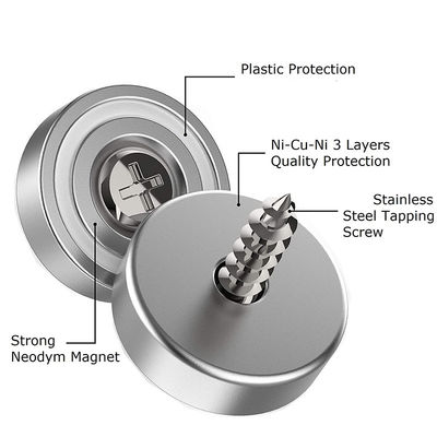 Neomidio Magnets Neodymium Magnetic Cup with Countersunk Hole About 25-30 days Lead Time