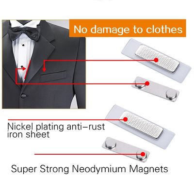 Global Market Stainless Steel Magnetic Name Tags/Badge/Holder with Magnetic Attachments