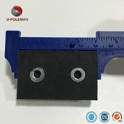 Custom Rubber Coated Neodymium Rectangular Magnets Grade neodymium magnet with Two Holes