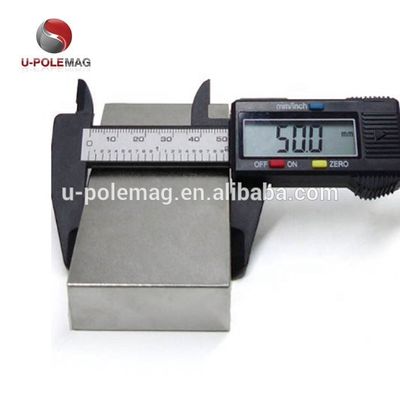 Sintered Rare Earth Magnet Sample Powerful Permanent Magnetic Square Magnet 50*50*25