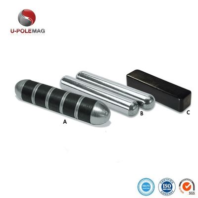 104.91g Permanent Ferrite Cow Magnet Black Powder Coat Industrial Magnet 3&quot; X 0.67&quot; X 0.65