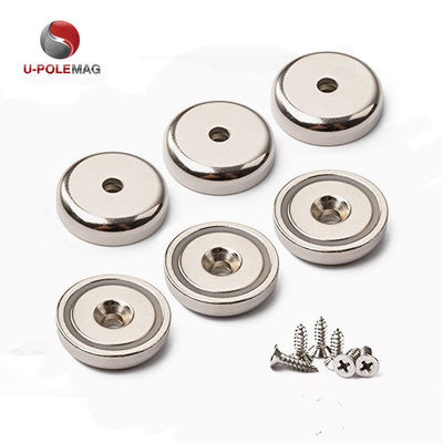 HTN04-60x15-8.5mm Neodymium Countersunk Pot Magnet with Ni-Cu-Ni Coating