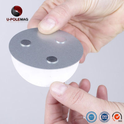 Strong Neodymium Smoke Detector Magnet with Zinc Coating and 3M Adhesive