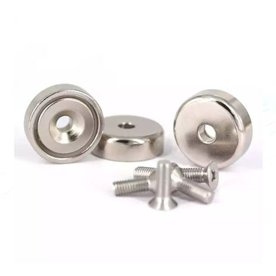 Neodymium Magnet Custom Cup Tool Holder with Countersunk Screw Bolt ISO9001 Certified