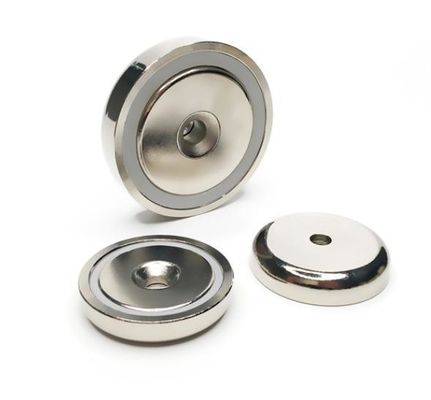 5.5mm Screw Size Industrial Magnet Customized NeFeB Pot Magnet With Countersunk Hole Ring