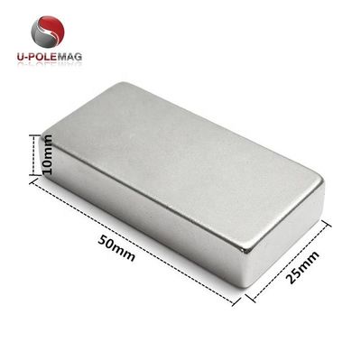 80C-220C Temperature Resistant N52 40x20x10 Neodymium Magnet with Nickel Coating