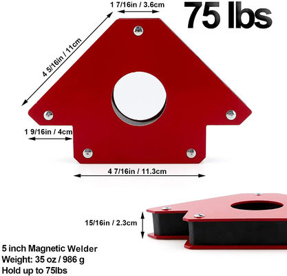 Strong Arrow Shape Magnet Weld Holders for Multiple Angles 2.2kg Customized Support OEM