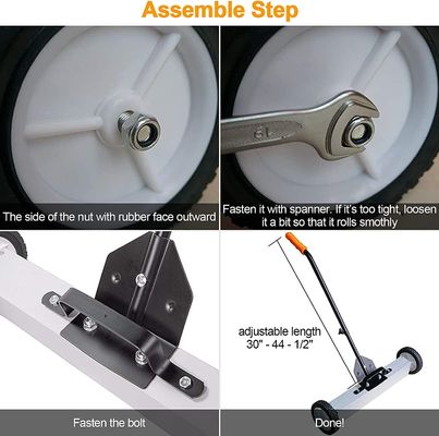 Light Hand Push Type Metal Street Sweeper for Customer's Road Magnet Sweeping