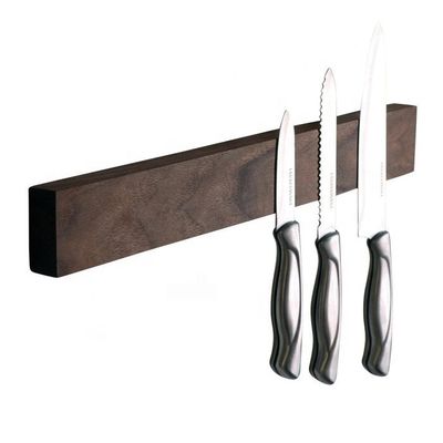ISO9001/ISO14001/CE/ROHS Approved Walnut/Rubberwood/Maple/Cherry Magnetic Knife Block