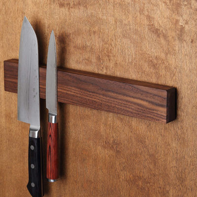 ISO9001/ISO14001/CE/ROHS Approved Walnut/Rubberwood/Maple/Cherry Magnetic Knife Block