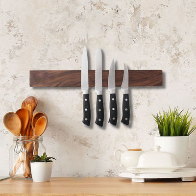 ISO9001/ISO14001/CE/ROHS Approved Walnut/Rubberwood/Maple/Cherry Magnetic Knife Block