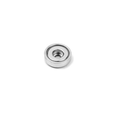 Counterbore Hole NdFeB Pot Magnet D16MM /- 0 Tolerance Nickel-plated Ni-Cu-Ni Coating