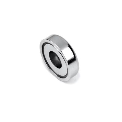 Counterbore Hole NdFeB Pot Magnet D16MM /- 0 Tolerance Nickel-plated Ni-Cu-Ni Coating
