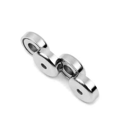 Counterbore Hole NdFeB Pot Magnet D16MM /- 0 Tolerance Nickel-plated Ni-Cu-Ni Coating