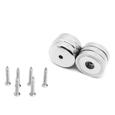 Counterbore Hole NdFeB Pot Magnet D16MM /- 0 Tolerance Nickel-plated Ni-Cu-Ni Coating