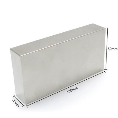 100x50x20 mm Rare Earth Magnet with Cutting Service Direct NdFeB Rectangular Magnet
