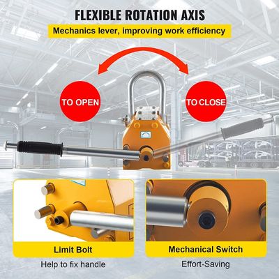 1000 kg Portable Manual Permanent Magnetic Lifter Ideal for Heavy Duty Lifting Tasks