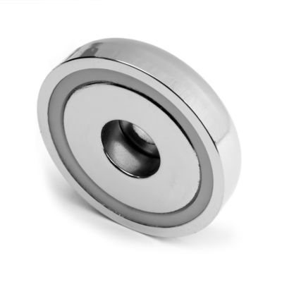 D48MM Pot Magnet with Counterbore Hole Strength and Precision Tolerance