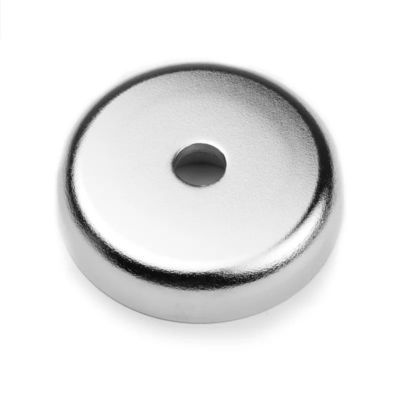D48MM Pot Magnet with Counterbore Hole Strength and Precision Tolerance