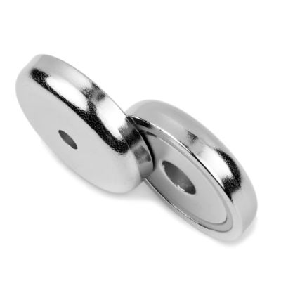 D48MM Pot Magnet with Counterbore Hole Strength and Precision Tolerance
