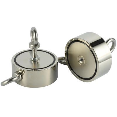 Industrial Double Side Round Searching Magnet with Strong Pulling Force NdFeb Grade