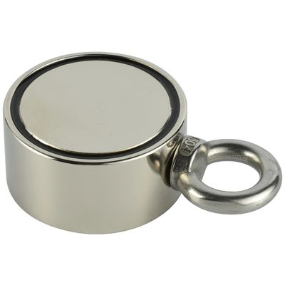Industrial Double Side Round Searching Magnet with Strong Pulling Force NdFeb Grade