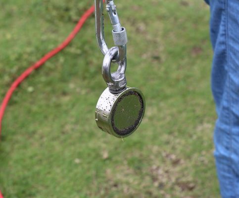 Powerful Double-Sided Pull N52 Fishing Magnet with 1000lbs Pull Force and 75mm Diameter
