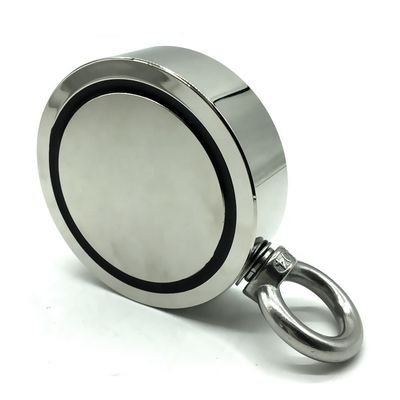 Density Neodymium Fishing Magnet with M8 Eyebolt and 80KG Pulling Force 48mm Diameter