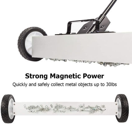 Convenient Push-Type Magnetic Pick Up Sweeper with 30-50 Lbs Pull Force and Wheels
