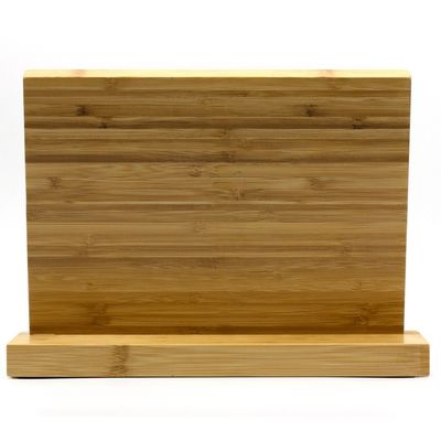 ISO9001 2000 System Natural Bamboo Wood Magnetic Knife Block Holder Customized Design