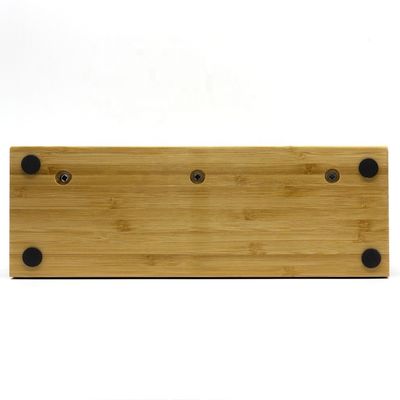 ISO9001 2000 System Natural Bamboo Wood Magnetic Knife Block Holder Customized Design