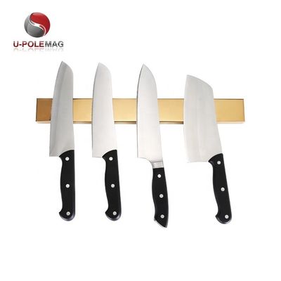 Outdoor Room Space Release Golden Color Titanium Magnetic Knife Bar 400x45x15mm Size