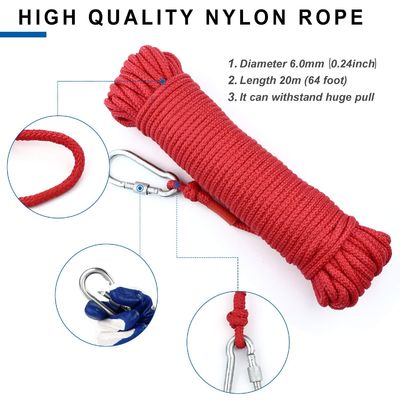 Super Strong Neodymium Fishing Magnet Kit Set 500 LBS Pull Force Permanent Magnet