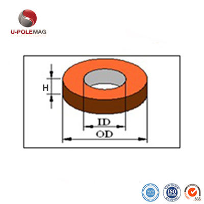 Gold Coated Neodymium Radial Magnetized Big Ring Magnet for in Industrial Applications